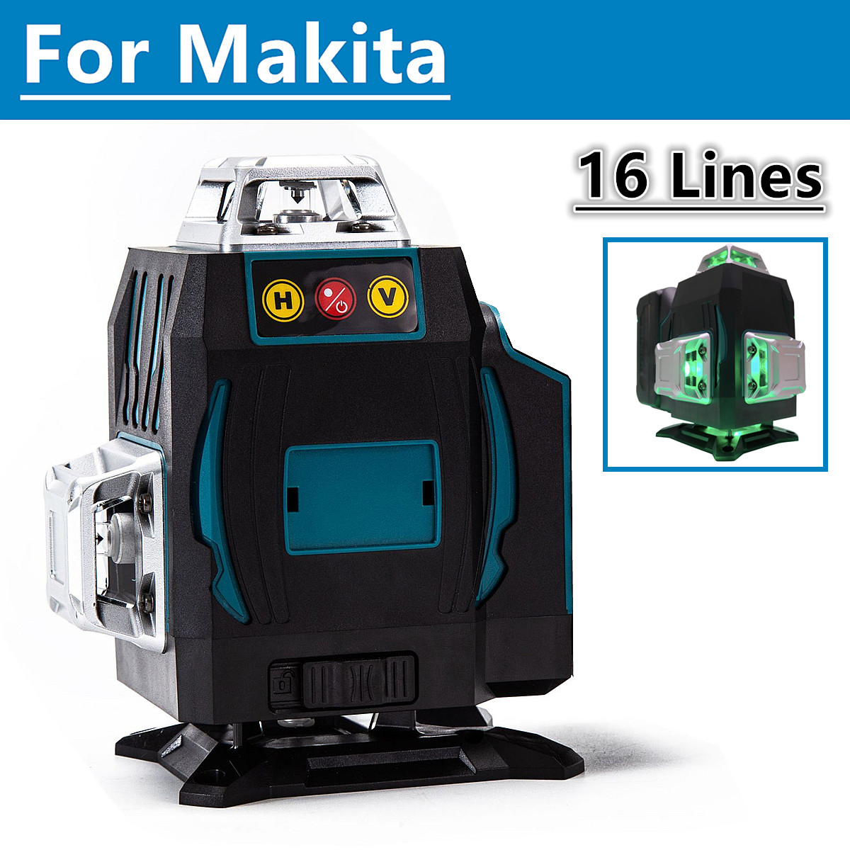 Laser Level 16 Lines 4D Green - Para batería Makita de 18V, 16