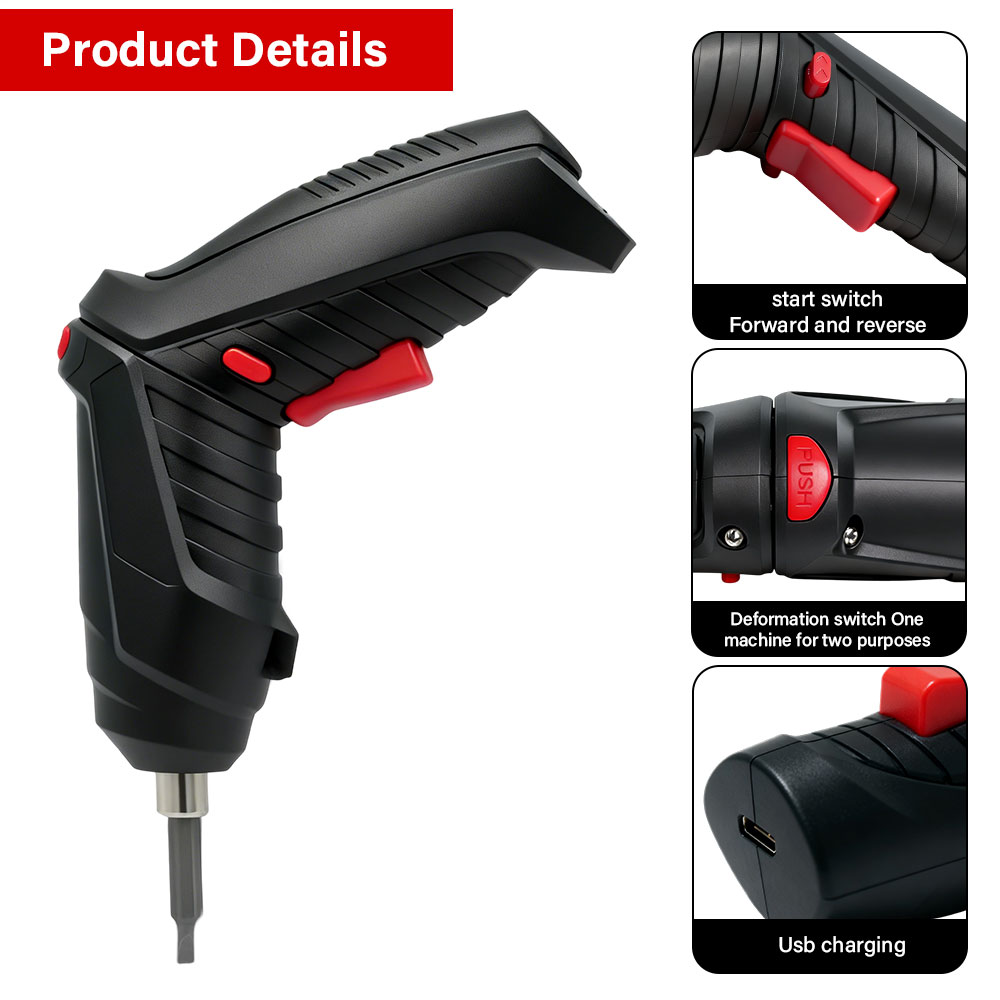 Electric Screwdriver Rechargeable Usb - Destornillador Eléctrico Inalámbrico Recargable de Iones