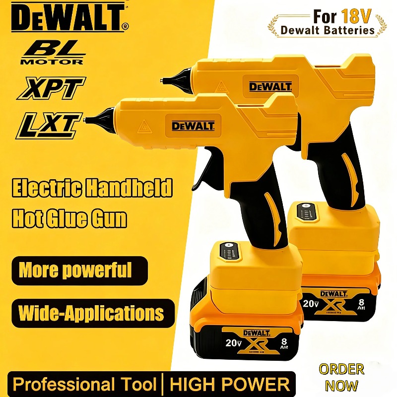 Hot Melt Glue Gun Cordless - Pistola de Pegamento Caliente Inalámbrica Dewalt,