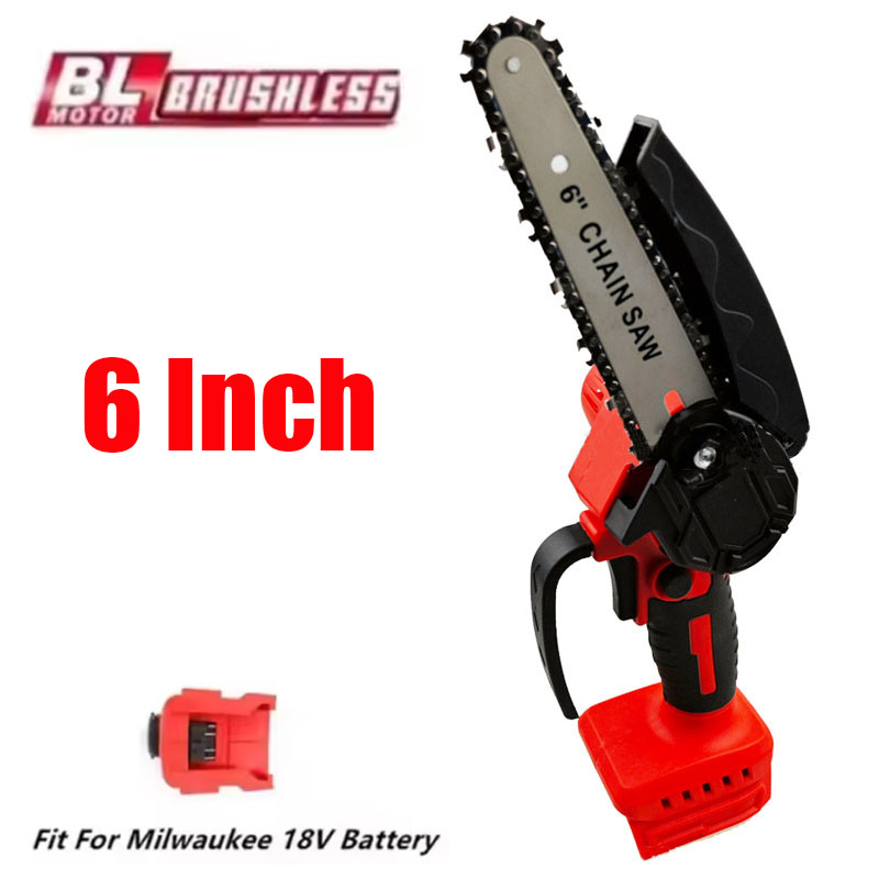 Mini Electric Chainsaw 6 Inch - Motosierra eléctrica con batería de 18V