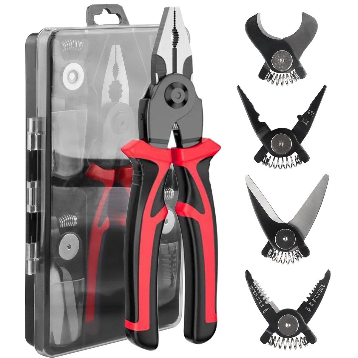 Automatic Wire Stripper Cutter - Alicates de prensado 5 en 1,