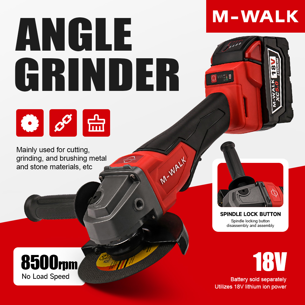 Brushless Angle Grinder Battery Powered - Amoladora angular sin escobillas de alta