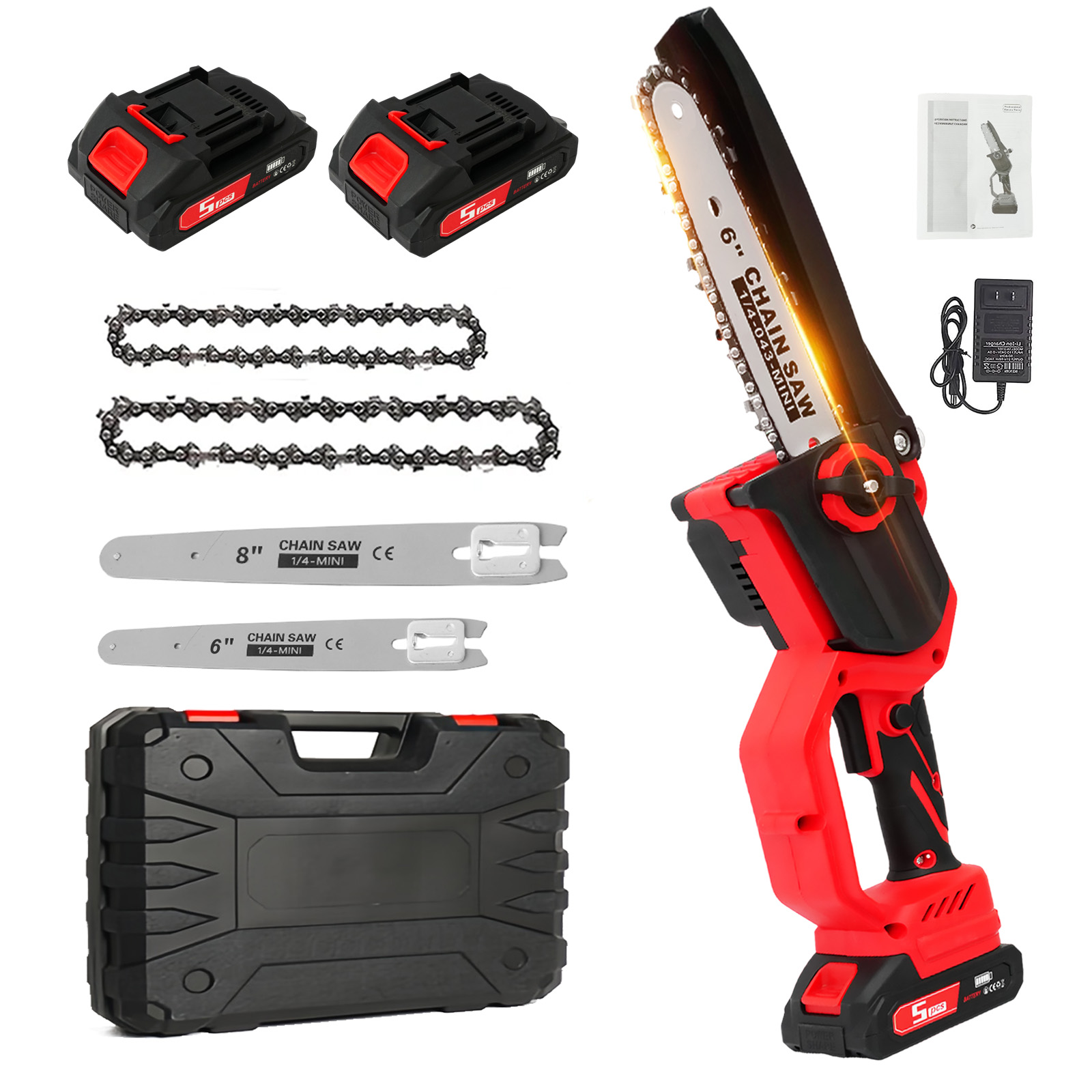 Mini Electric Chainsaw 6 Inch - Motosierra Eléctrica de 1380W de Alta