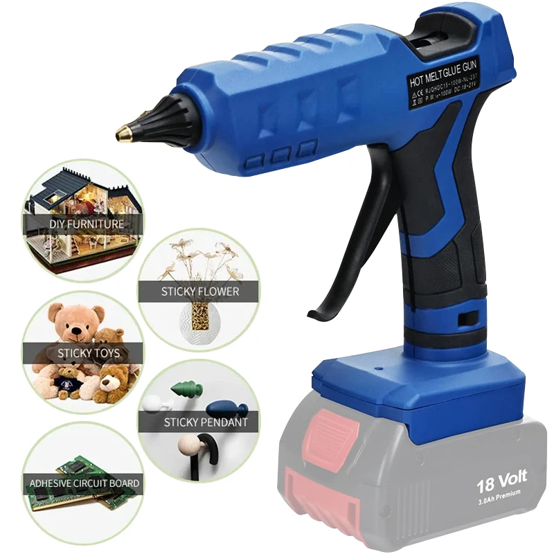 Hot Melt Glue Gun Cordless - Pistola de pegamento termofusible inalámbrica para