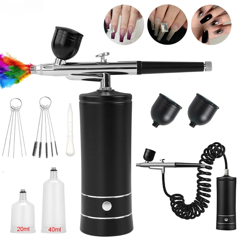 Airbrush Kit With Mini Compressor - Kit de Aerógrafo para Decoración de