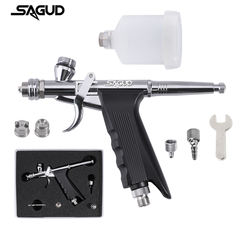 Airbrush Kit With Mini Compressor - Aerógrafo de alimentación por gravedad, agarre