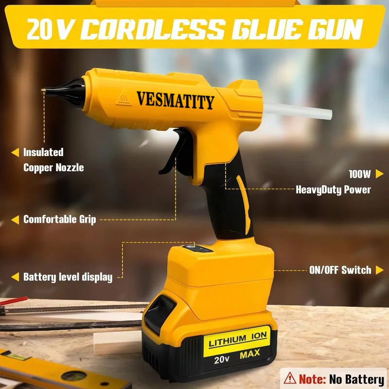 Pistola de pegamento caliente  - Hot Melt Glue Gun Cordless reseña y precio