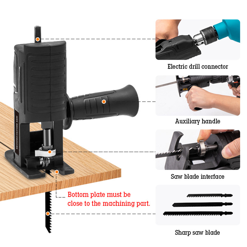 Adaptador de sierra recíproca  - Reciprocating Saw Attachment Drill reseña y precio