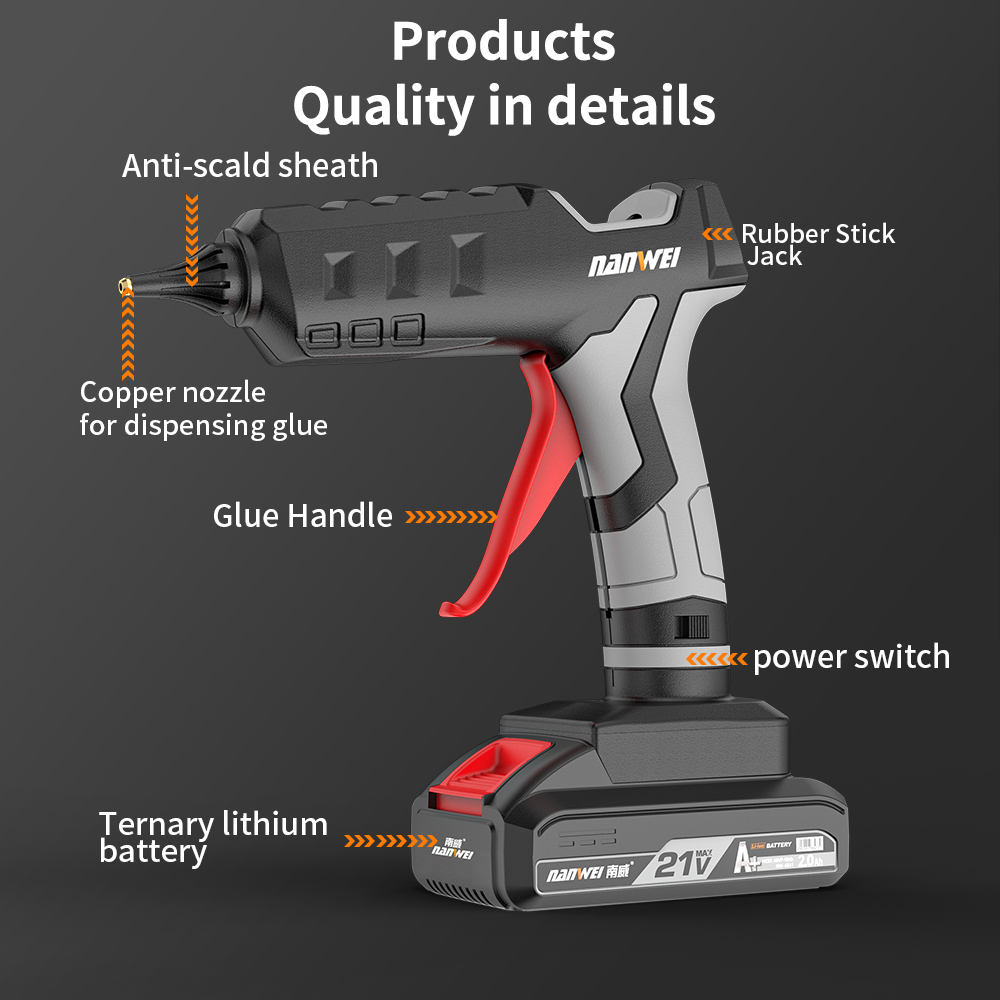 Pistola de pegamento termofusi - Hot Melt Glue Gun Cordless reseña y precio