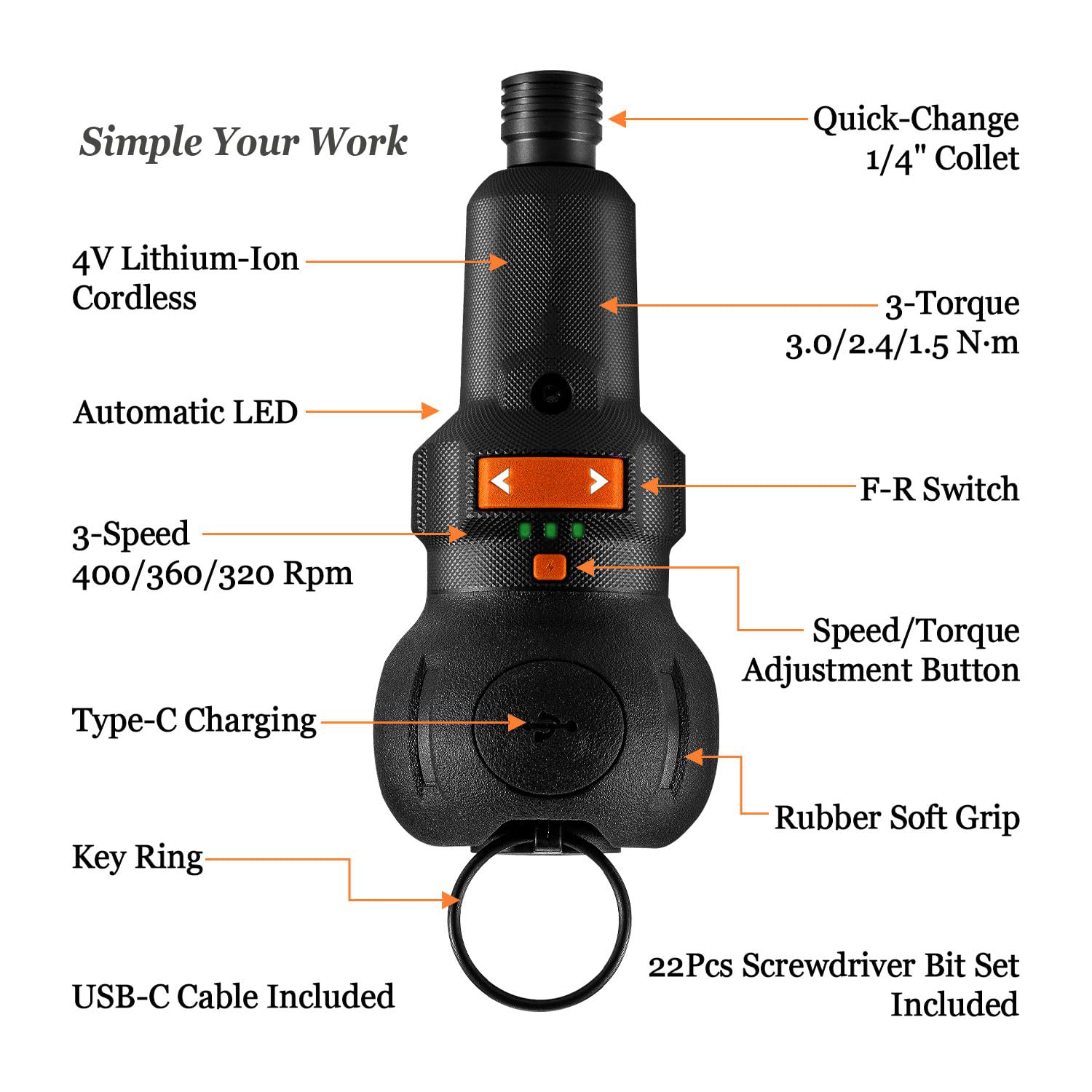Destornillador eléctrico inalá - Electric Screwdriver Rechargeable Usb reseña y precio