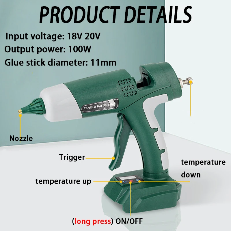 Pistola de pegamento termofusi - Hot Melt Glue Gun Cordless reseña y precio