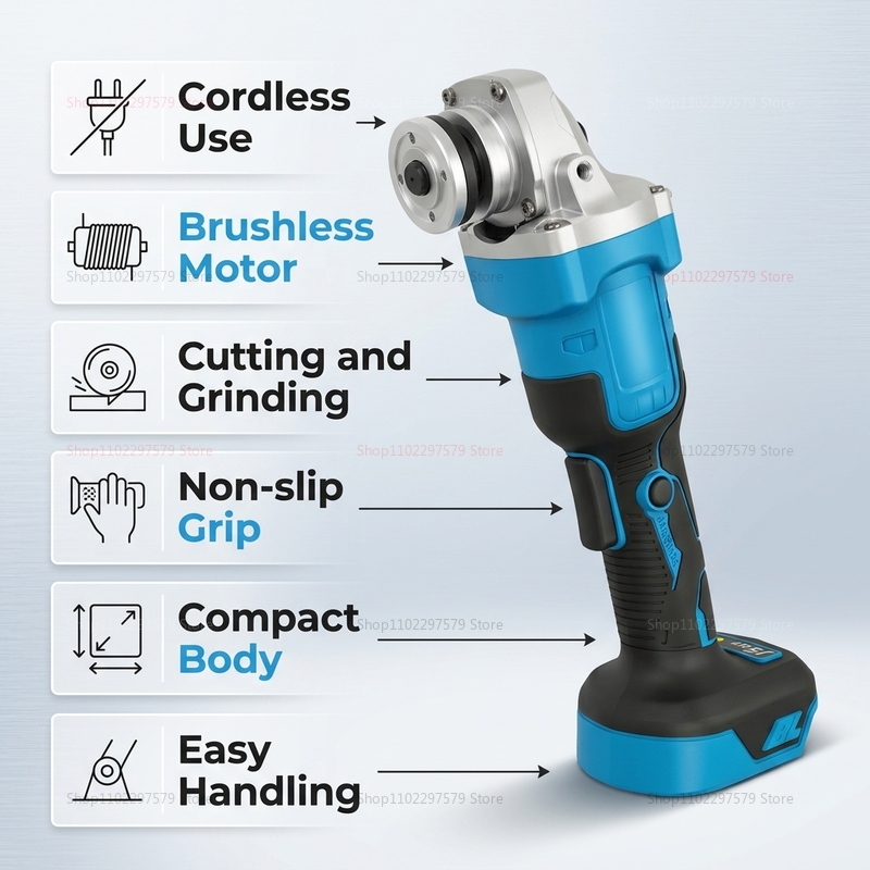 Amoladora Angular Profesional  - Brushless Angle Grinder Battery Powered reseña y precio
