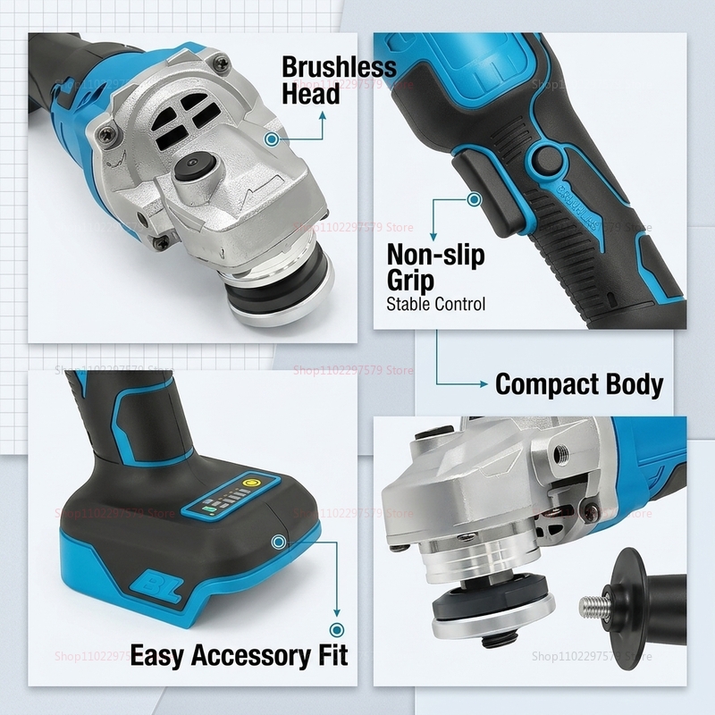 Amoladora Angular Profesional  - Brushless Angle Grinder Battery Powered reseña y precio