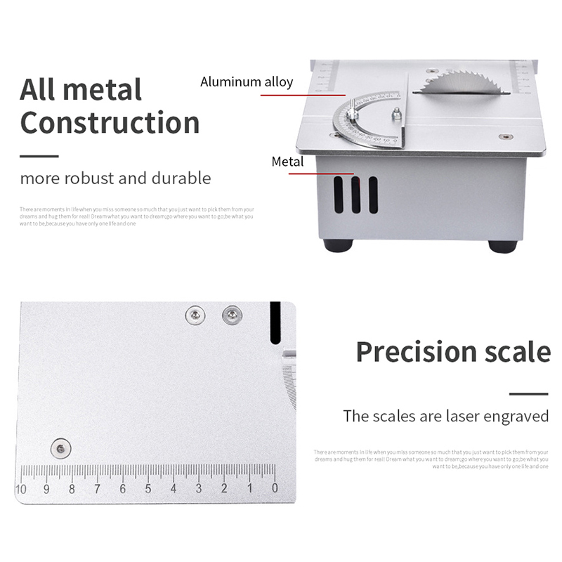 Mini Sierra de mesa de 96W y 5 - Mini Table Saw For Woodworking reseña y precio
