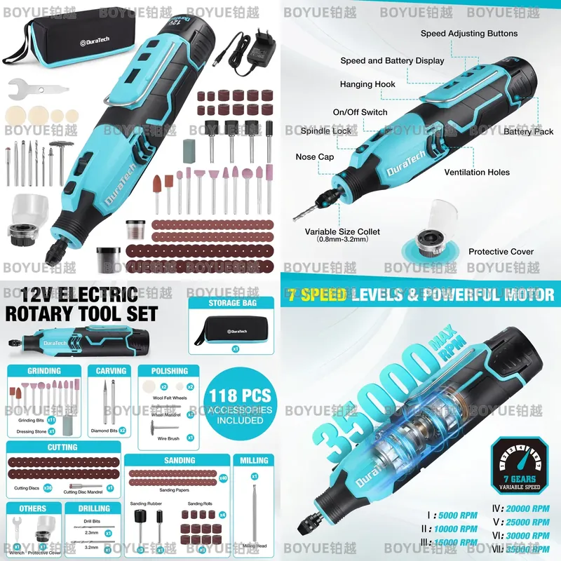 Herramienta Rotativa Inalámbri - Cordless Rotary Tool Kit Accessories reseña y precio