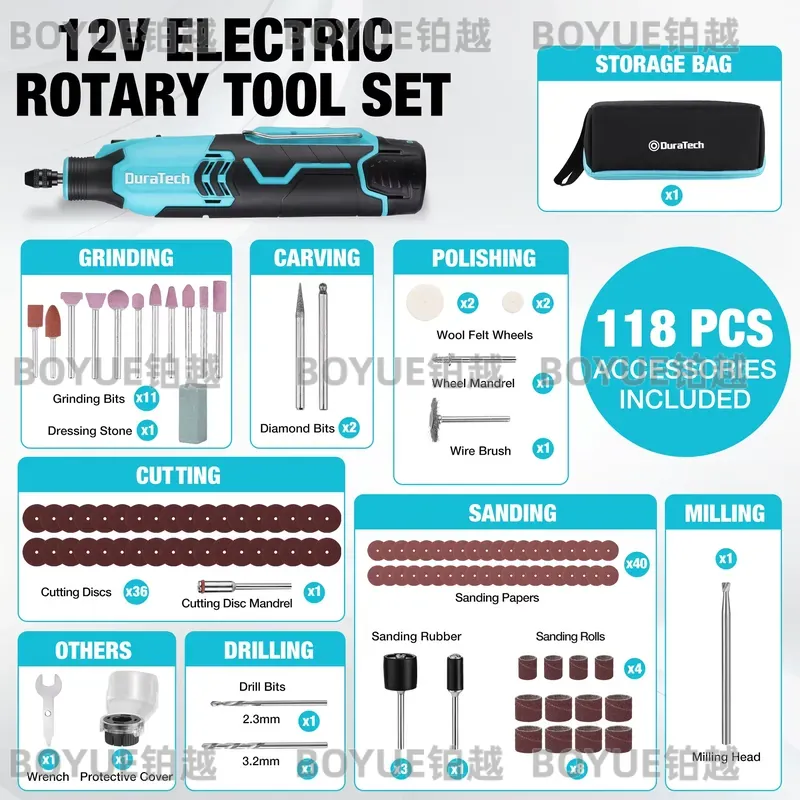 Herramienta Rotativa Inalámbri - Cordless Rotary Tool Kit Accessories reseña y precio
