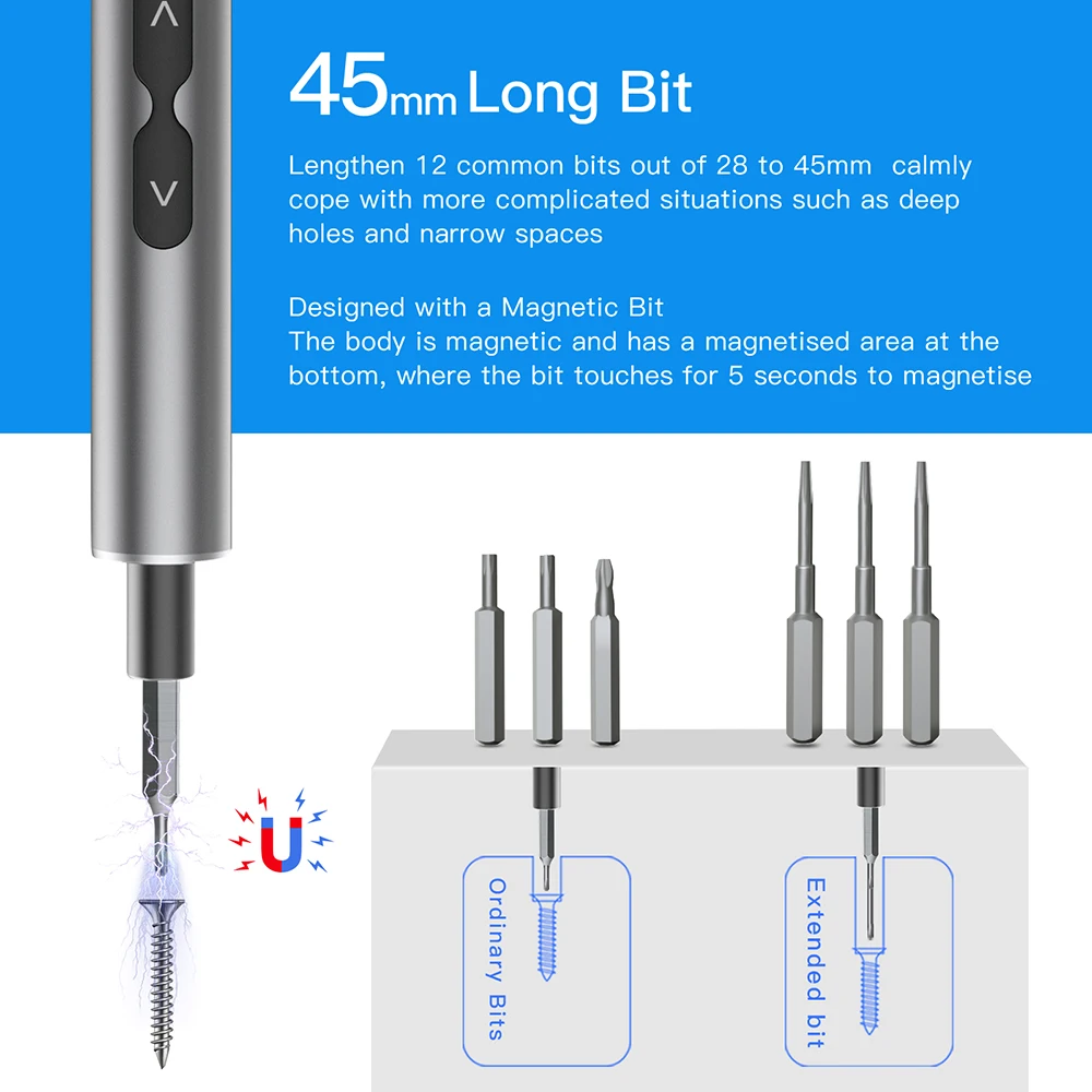 Juego de destornilladores eléc - Electric Screwdriver Rechargeable Usb reseña y precio