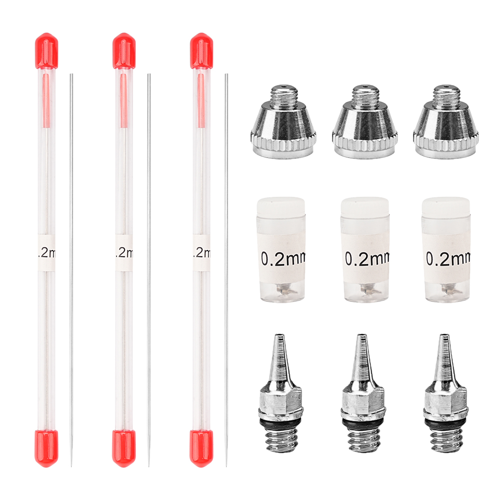 Juego de 1/3 piezas de boquill - Airbrush Kit With Mini Compressor reseña y precio