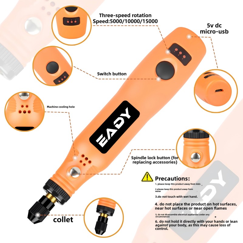Kit de herramientas rotatorias - Cordless Rotary Tool Kit Accessories reseña y precio