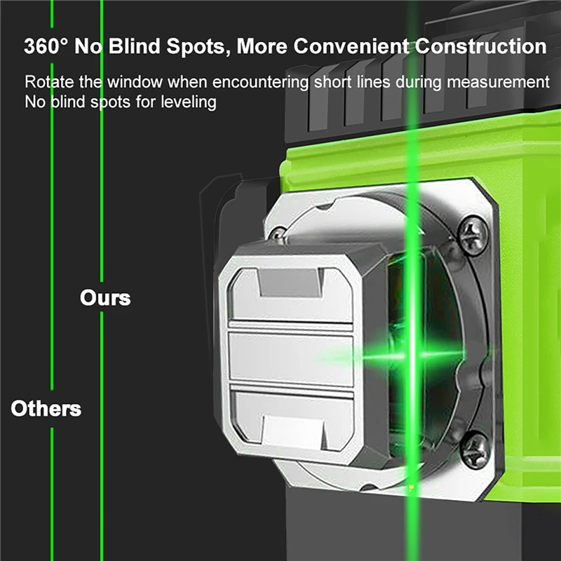 Nivel láser de 8/12/16 líneas, - Laser Level 16 Lines 4D Green reseña y precio
