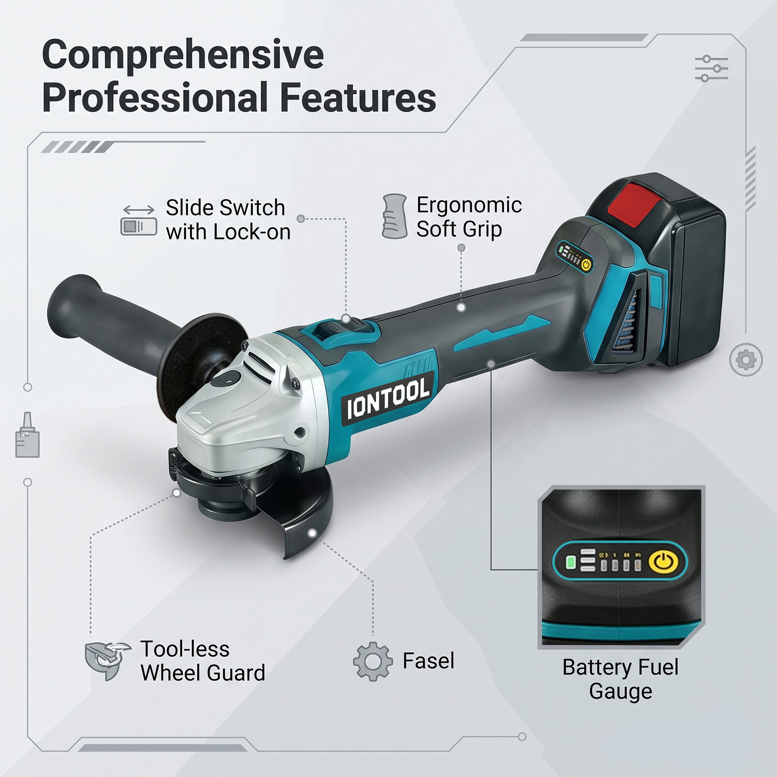 Amoladora Angular Inalámbrica  - Brushless Angle Grinder Battery Powered reseña y precio