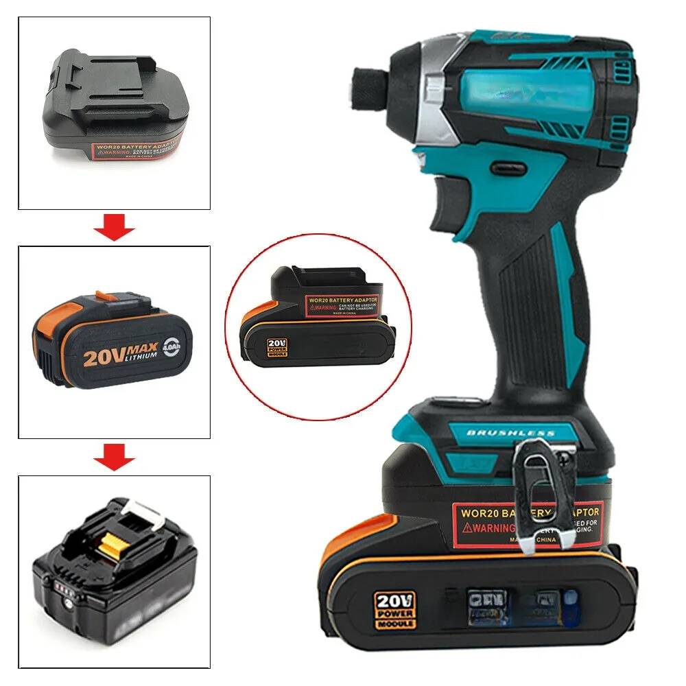 Adaptador de batería convertid - Brushless Cordless Electric Drill 18V reseña y precio