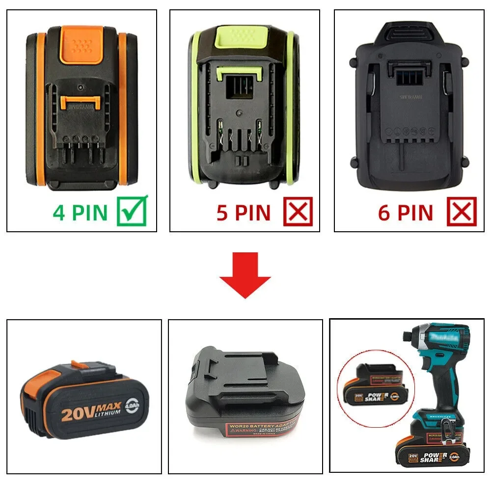 Adaptador de batería convertid - Brushless Cordless Electric Drill 18V reseña y precio