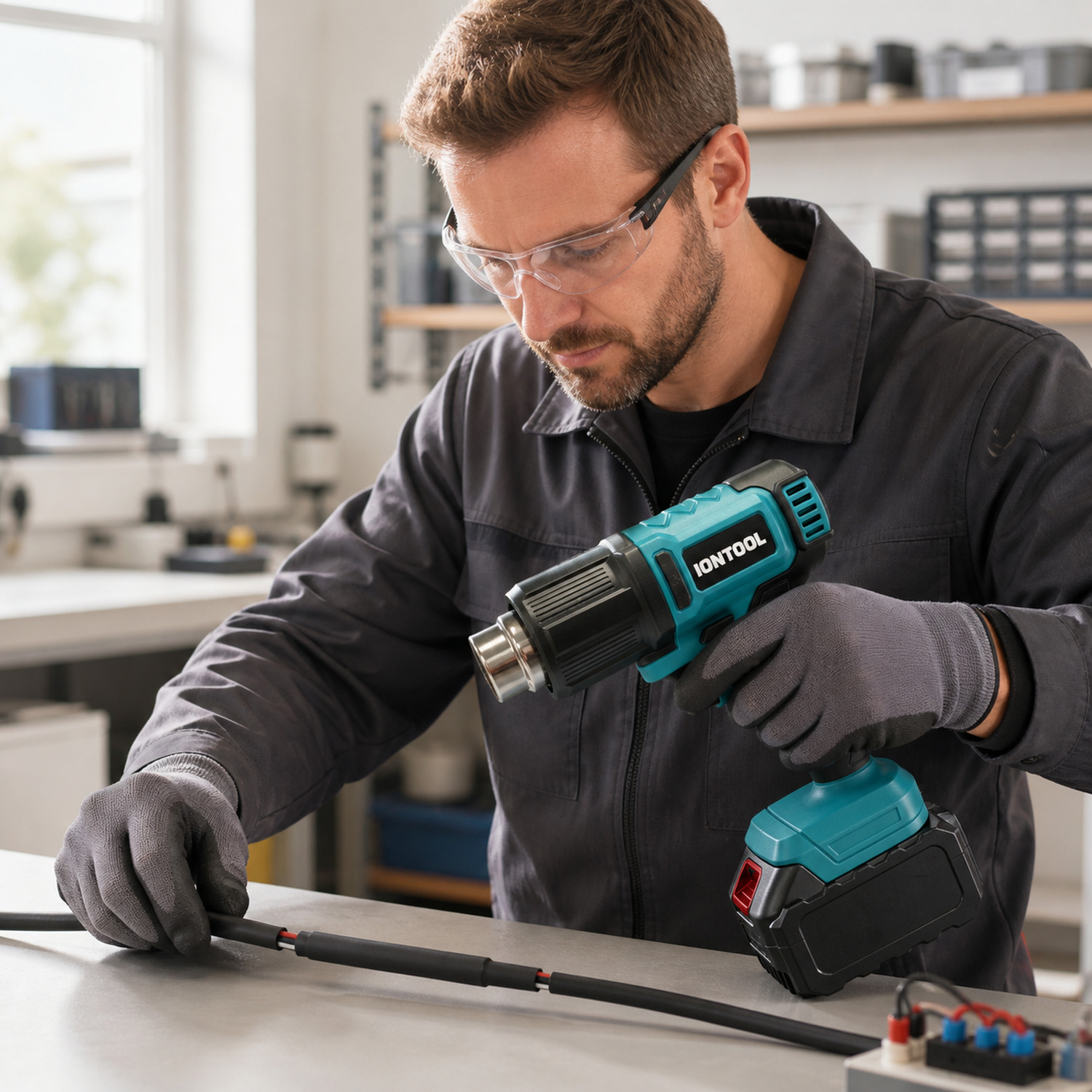 IONTOOL 250/500LPM 550 ℃   Pis - Cordless Heat Gun For Shrink Tubing reseña y precio