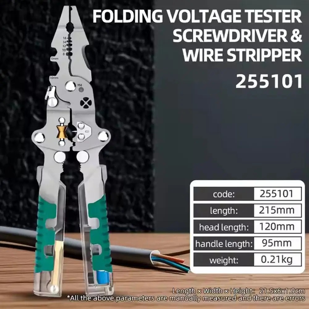 Alicates Pelacables Foldalbe,  - Automatic Wire Stripper Cutter reseña y precio