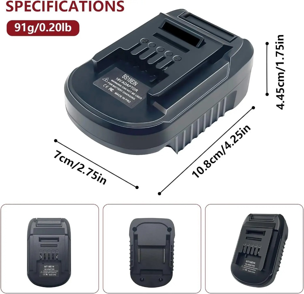 Adaptador de Batería BS18EIN p - Brushless Cordless Electric Drill 18V reseña y precio