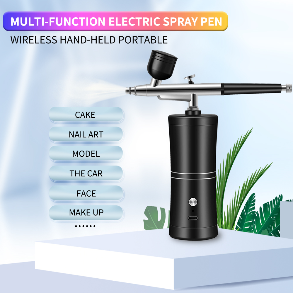 Aerógrafo inalámbrico portátil - Airbrush Kit With Mini Compressor reseña y precio