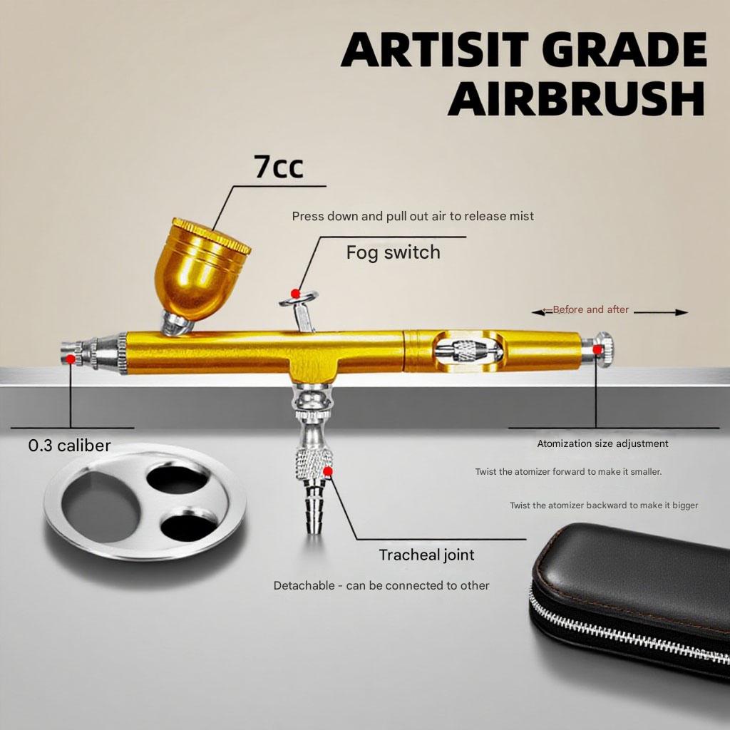 Aerógrafo de doble acción de 0 - Airbrush Kit With Mini Compressor reseña y precio