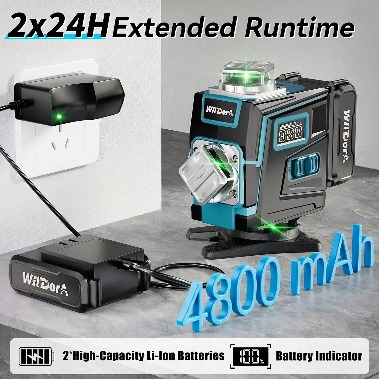 Nivel Láser con Trípode, 4x360 - Laser Level 16 Lines 4D Green reseña y precio