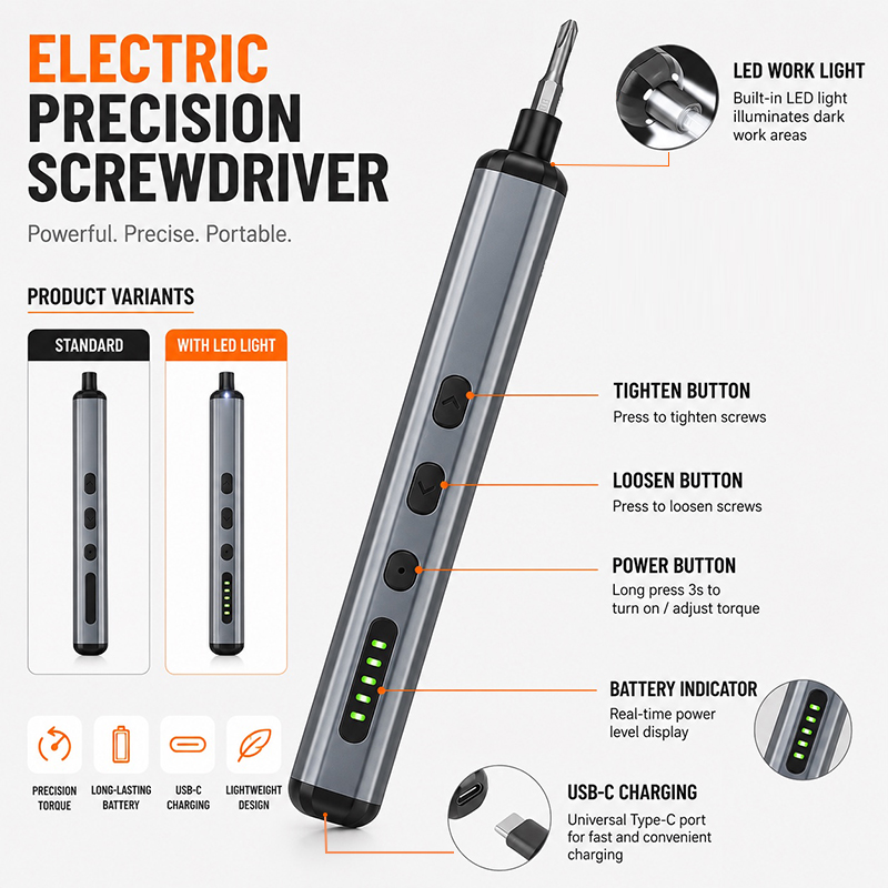 Juego de destornilladores eléc - Electric Screwdriver Rechargeable Usb reseña y precio