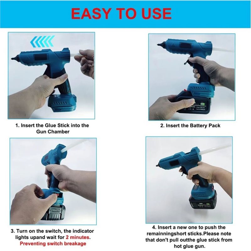 Pistola de pegamento termofusi - Hot Melt Glue Gun Cordless reseña y precio