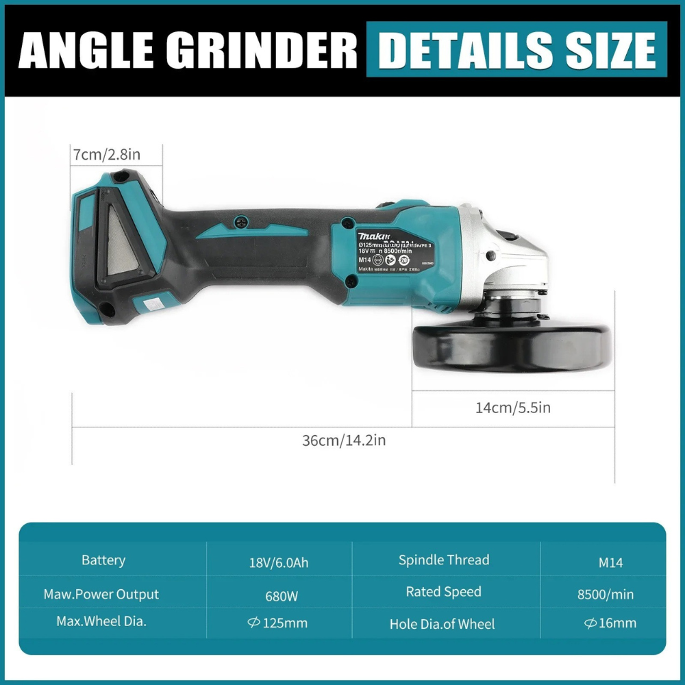 Amoladora Angular Inalámbrica  - Brushless Angle Grinder Battery Powered reseña y precio