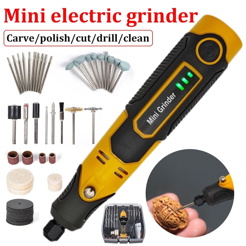Mini amoladora inalámbrica, Ki - Cordless Rotary Tool Kit Accessories reseña y precio