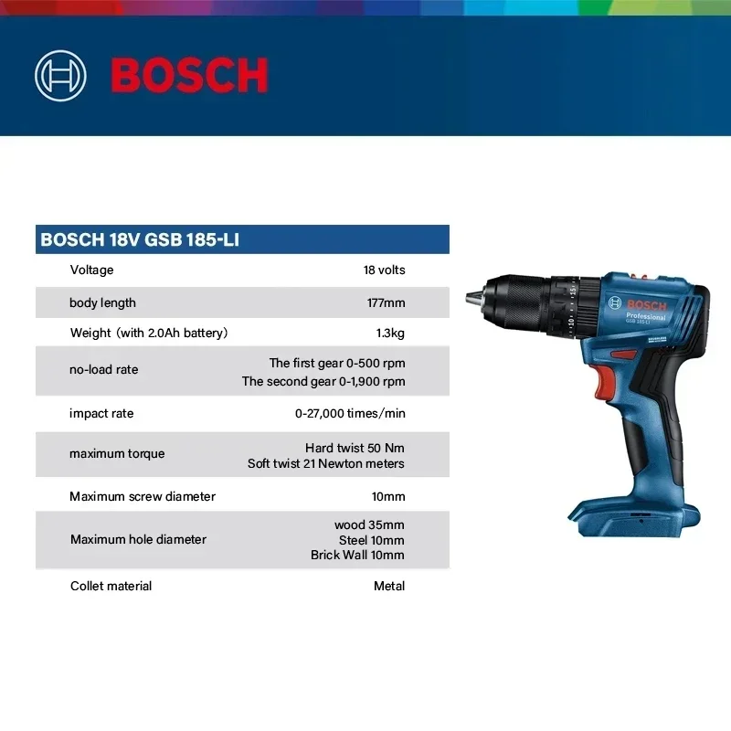 Taladro percutor inalámbrico s - Brushless Cordless Electric Drill 18V reseña y precio
