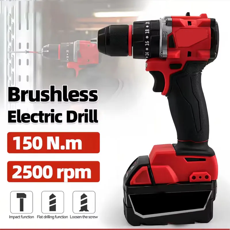 Taladro de impacto eléctrico s - Brushless Cordless Electric Drill 18V reseña y precio