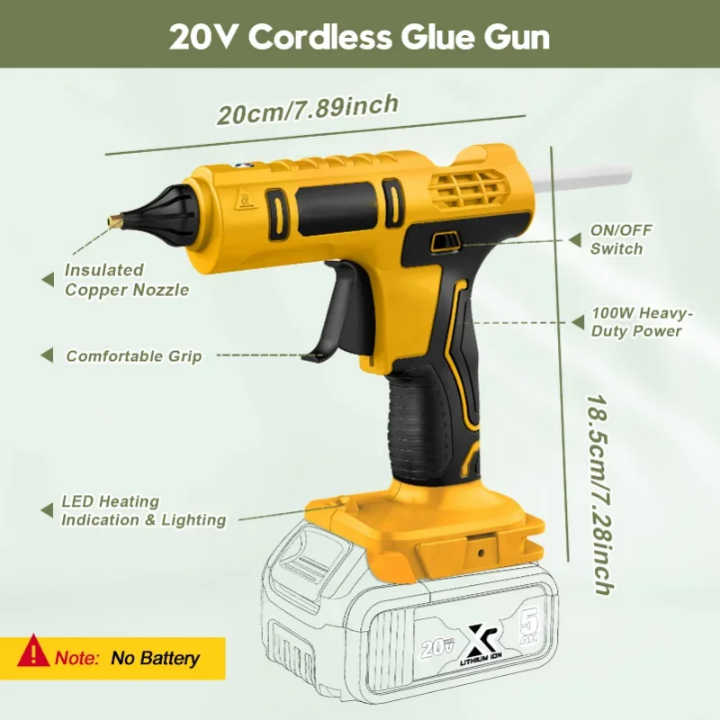 Pistola de pegamento caliente  - Hot Melt Glue Gun Cordless reseña y precio