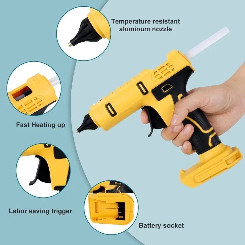 Pistola de pegamento caliente  - Hot Melt Glue Gun Cordless reseña y precio