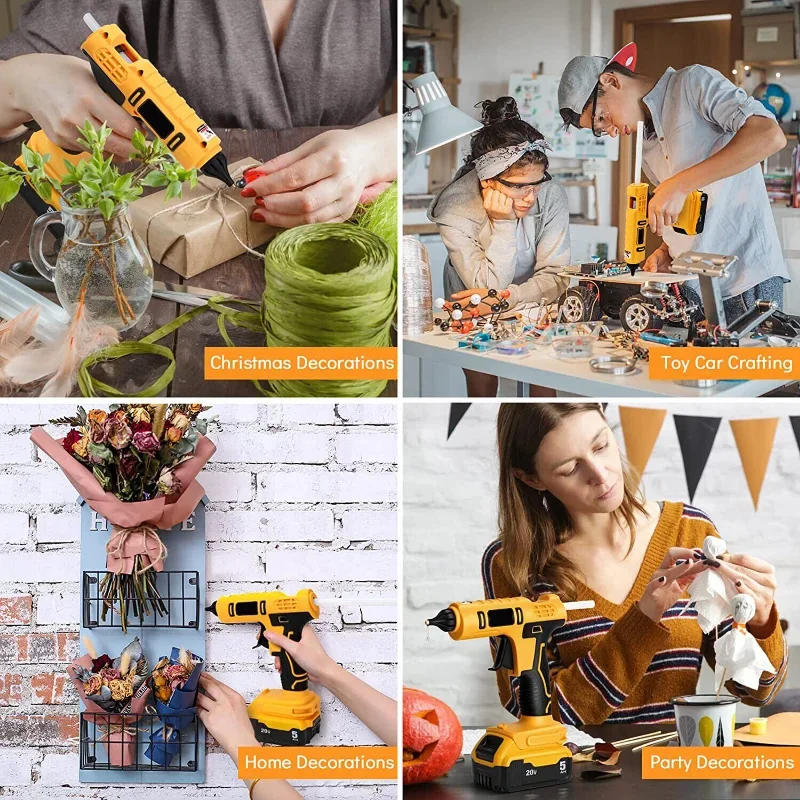 Pistola de pegamento caliente  - Hot Melt Glue Gun Cordless reseña y precio