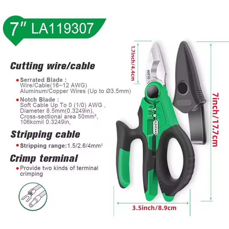 LAOA-tijeras de electricista,  - Automatic Wire Stripper Cutter reseña y precio