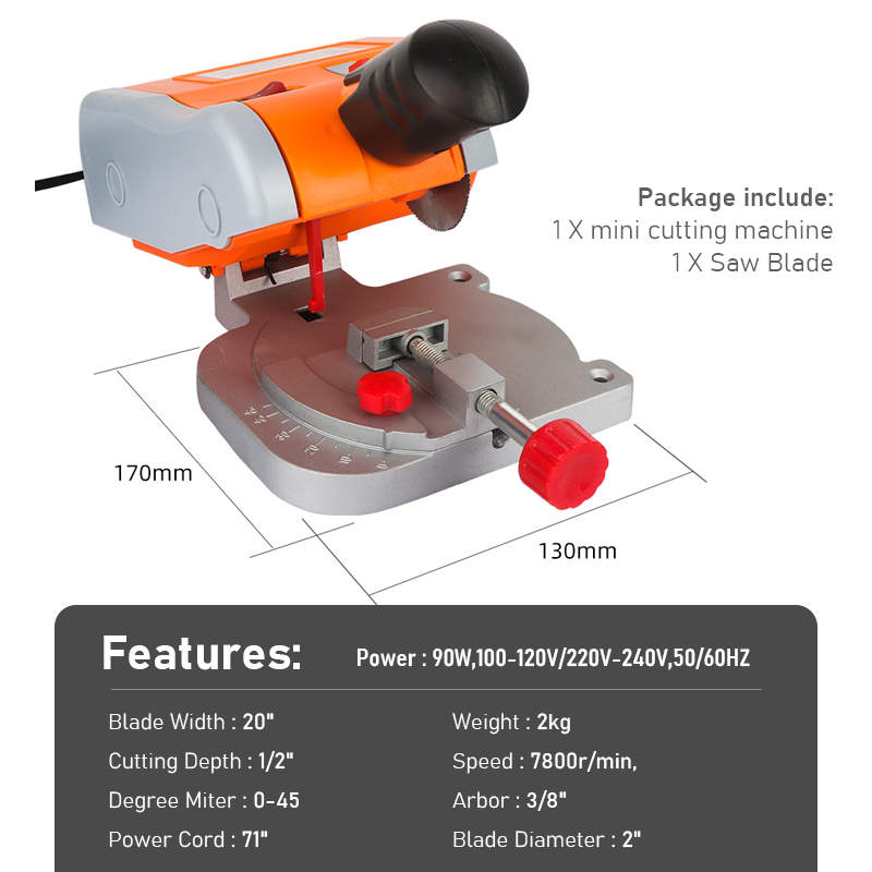 Mini máquina cortadora de 45 g - Mini Table Saw For Woodworking reseña y precio