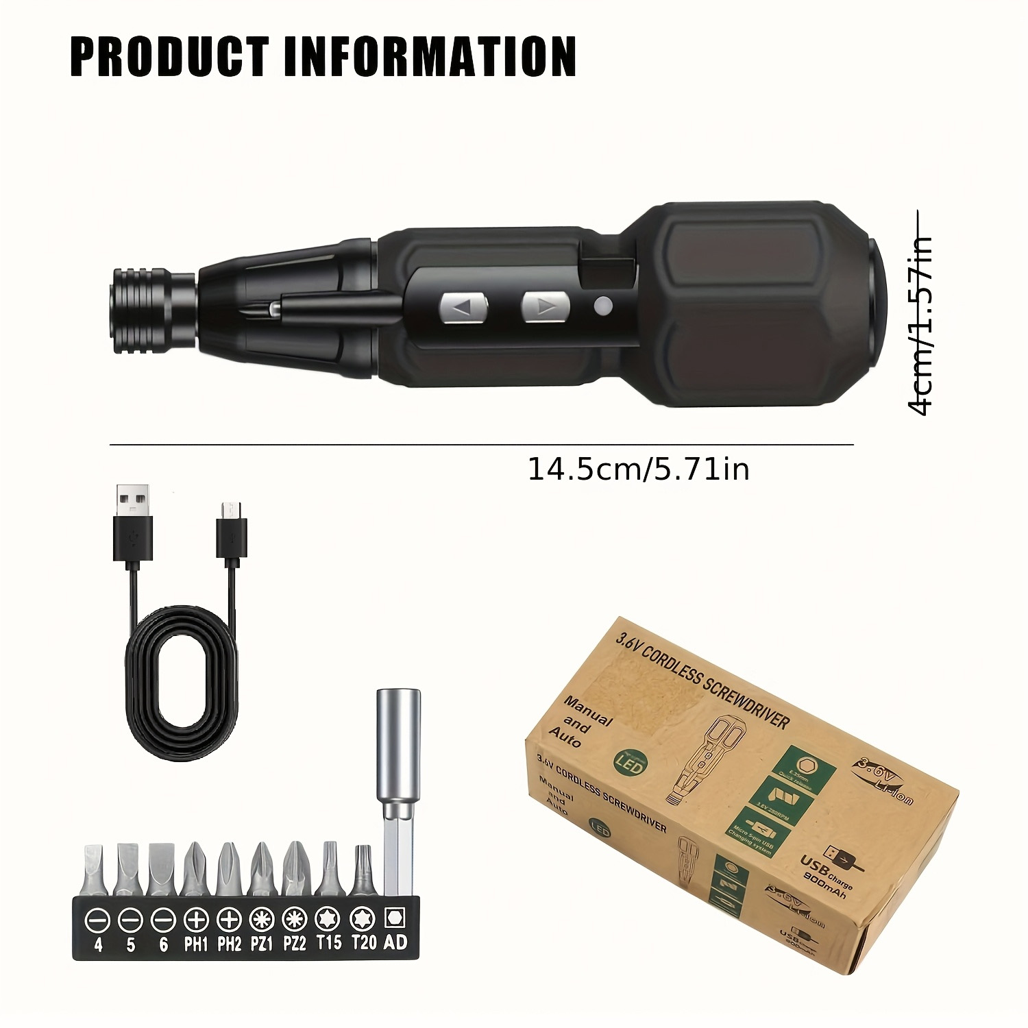 Destornillador eléctrico, dest - Electric Screwdriver Rechargeable Usb reseña y precio
